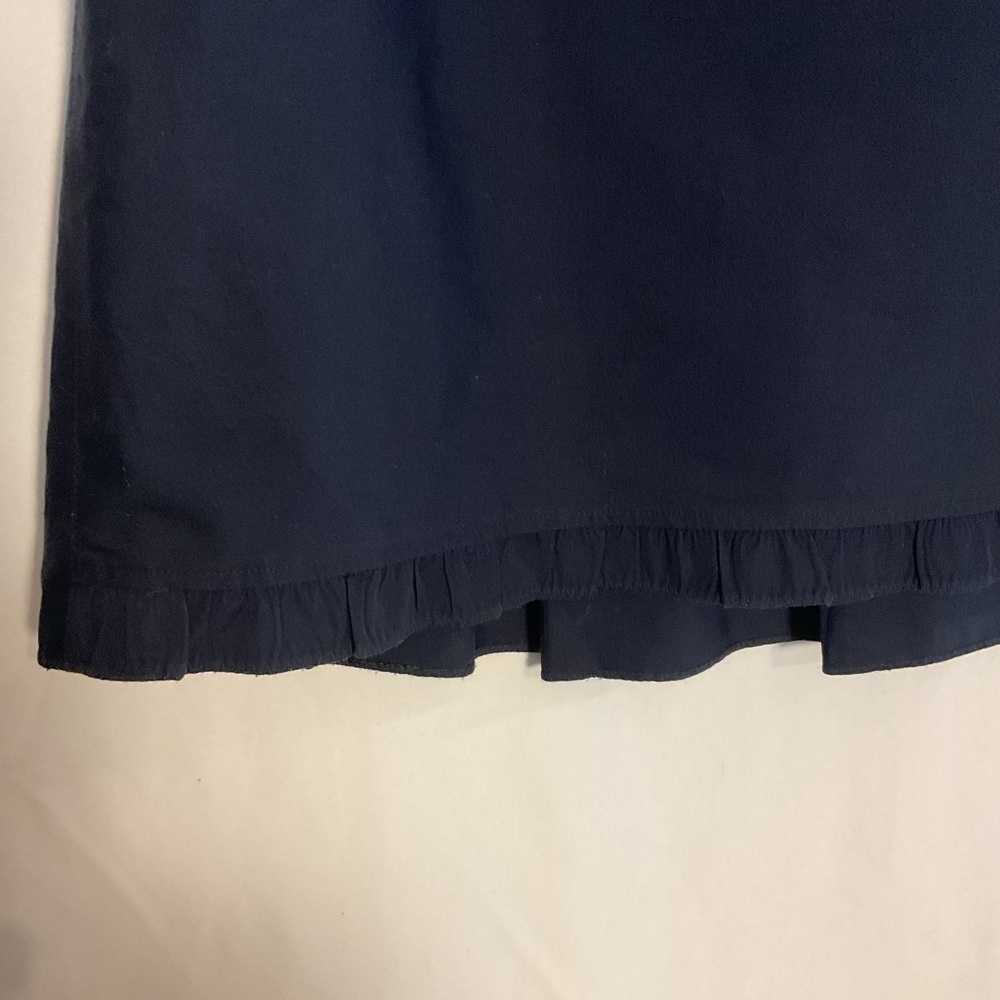 Mui Mui ruffle front w/pleated back cotton skirt in Navy size 44 (US 8) - Picture 2 of 6
